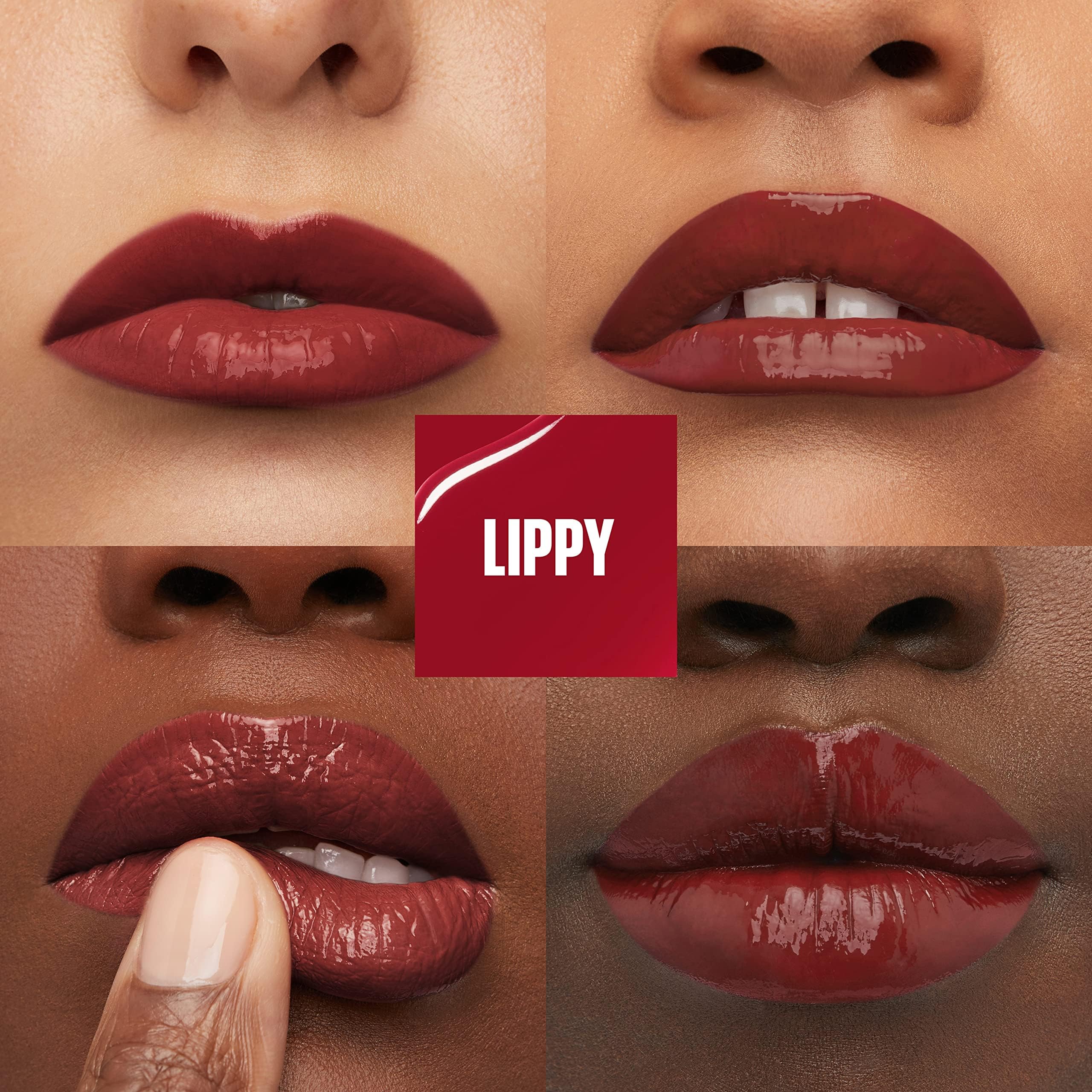 Maybelline Super Stay Vinyl Ink glossy finish on lips