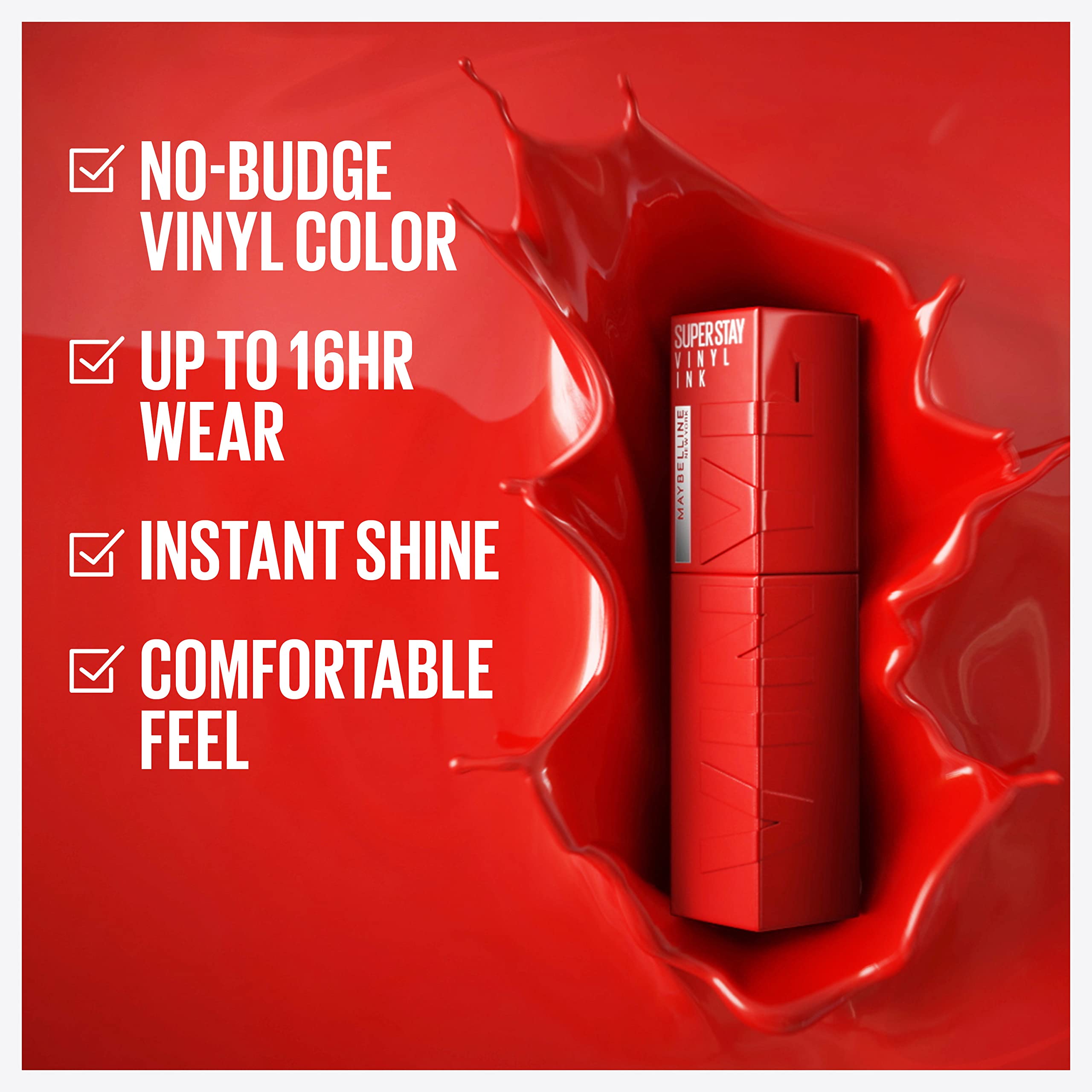 Aplicador de punta afelpada de Maybelline Vinyl Ink facilita la aplicación precisa