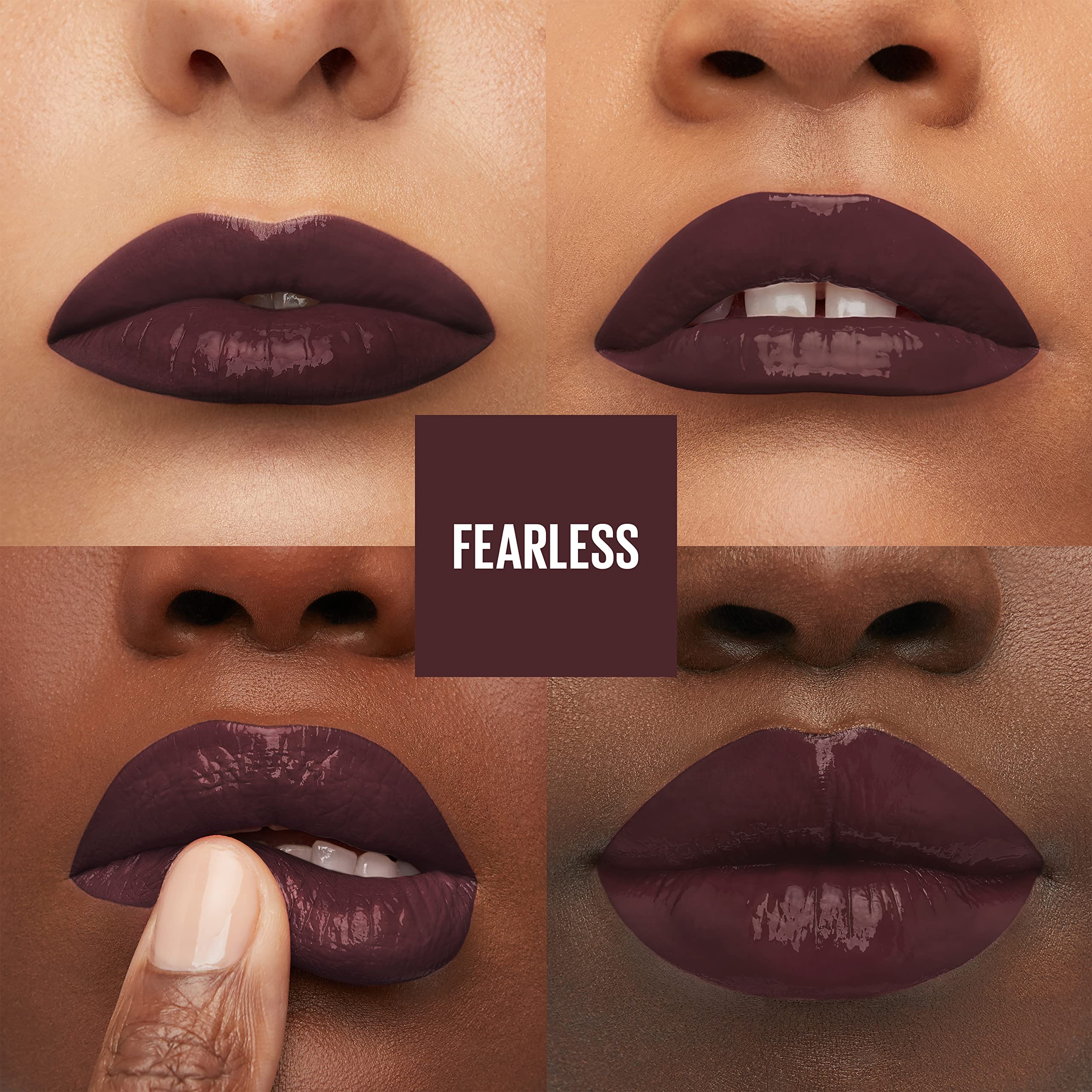 Maybelline Super Stay Vinyl Ink lips during application for instant glossy color.