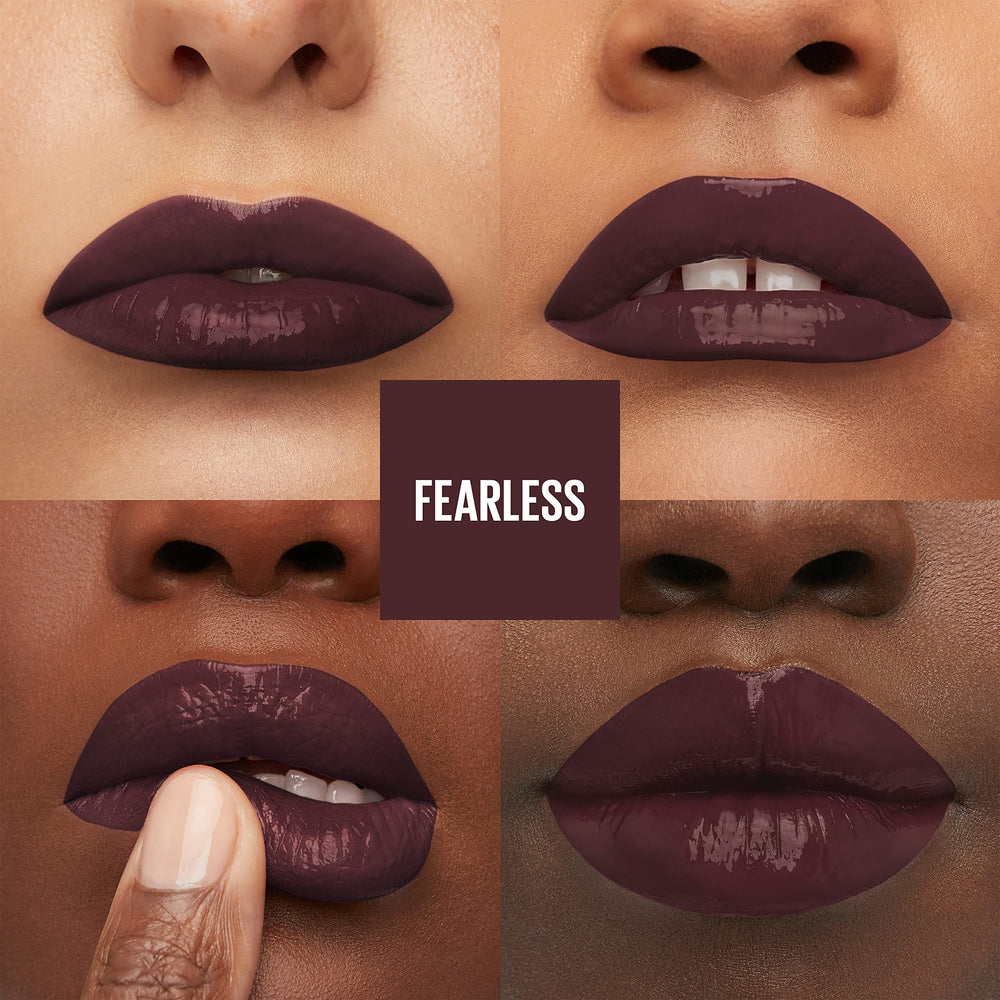 Maybelline Super Stay Vinyl Ink lips during application for instant glossy color.