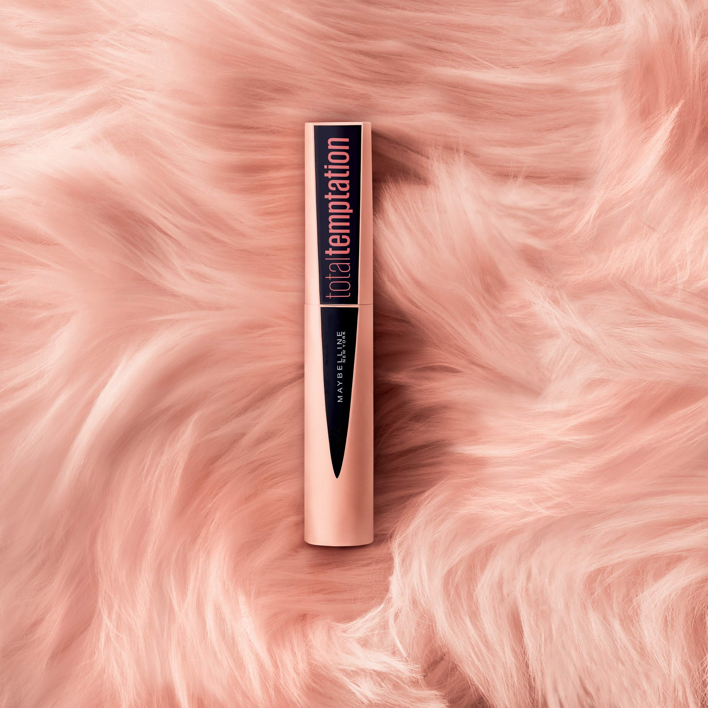 Maybelline Total Temptation mascara closeup of Blackest Black cap with rich pigment