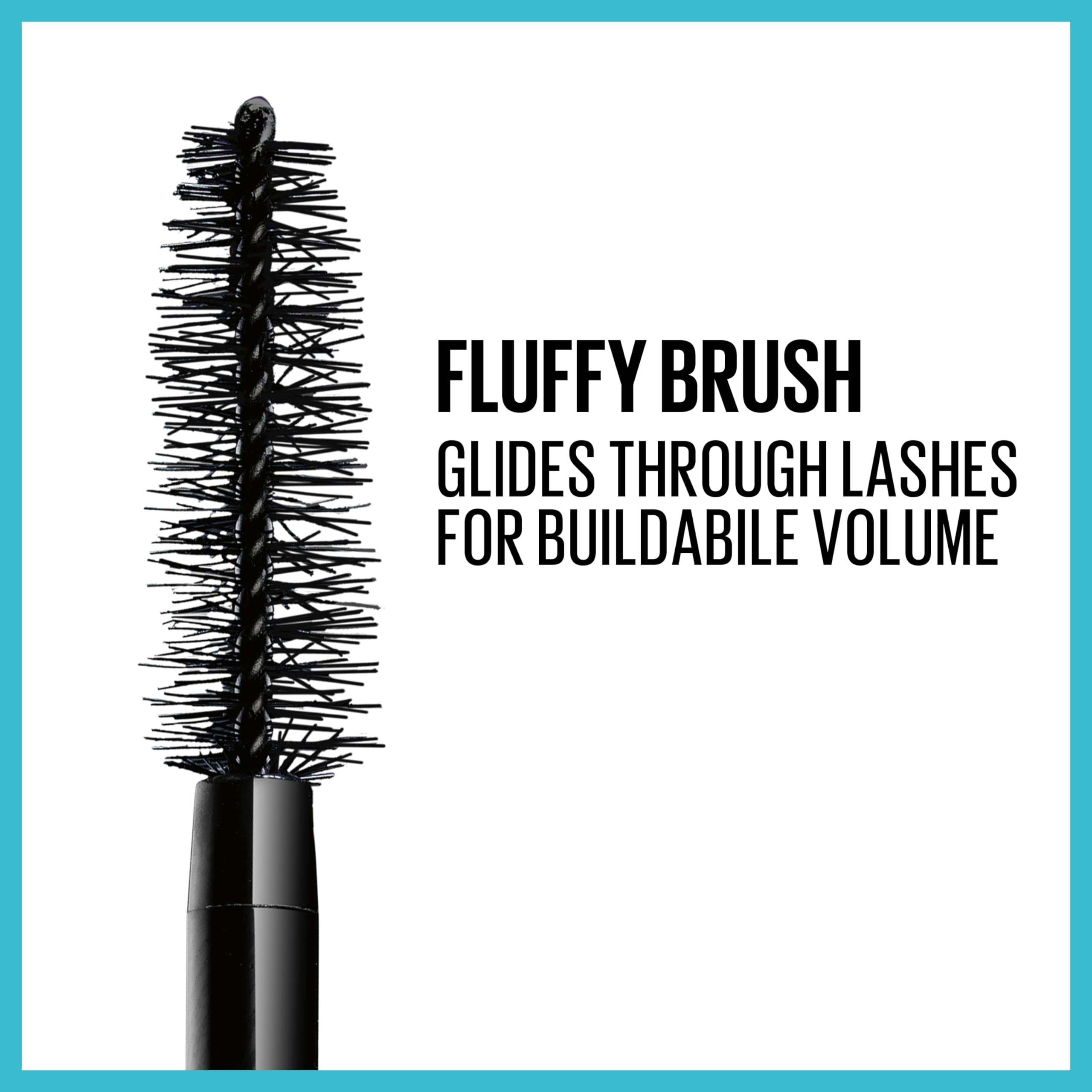 Maybelline Total Temptation wand shown for defined, separated lash performance.