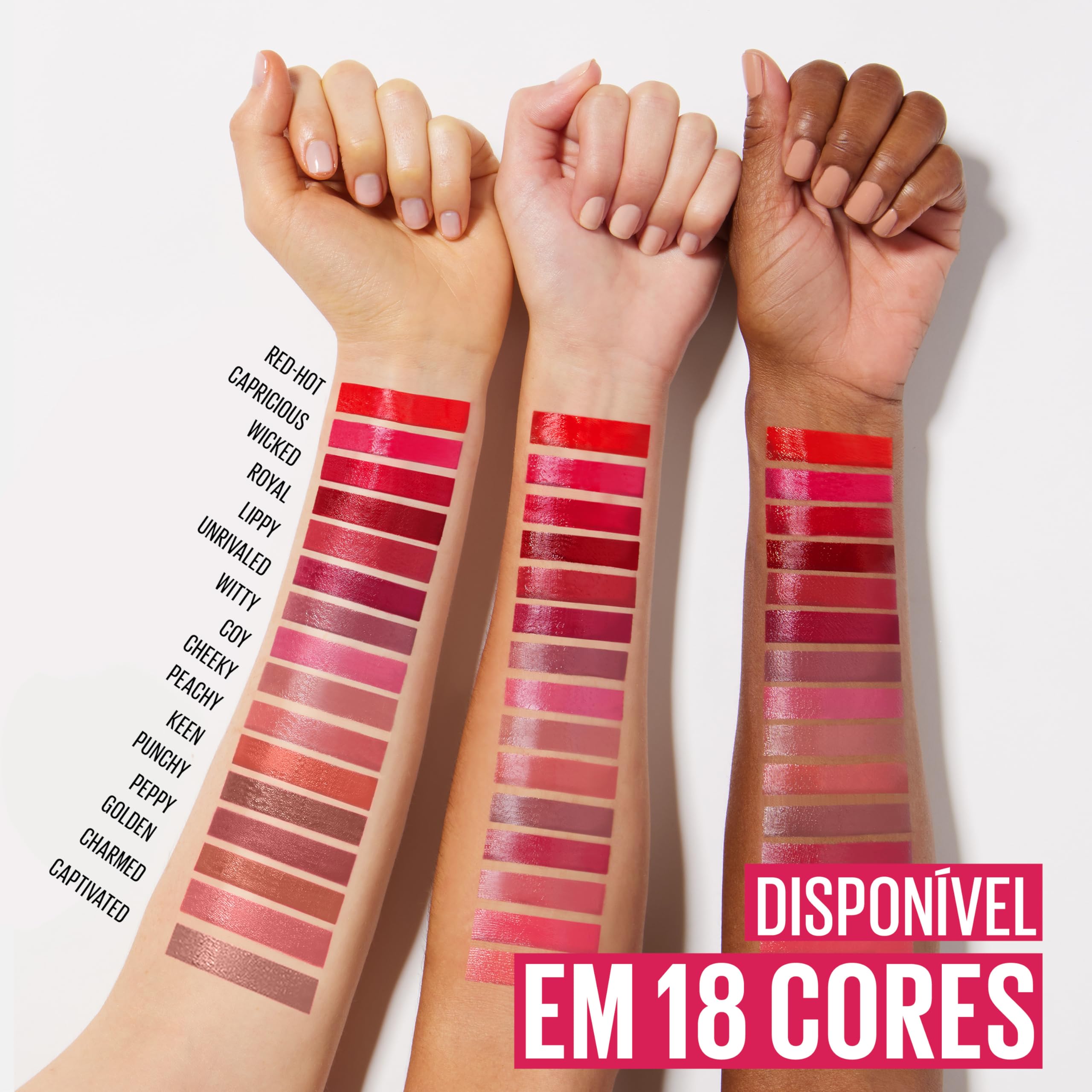 Maybelline Vinyl Ink instant-shine gloss on lips in motion
