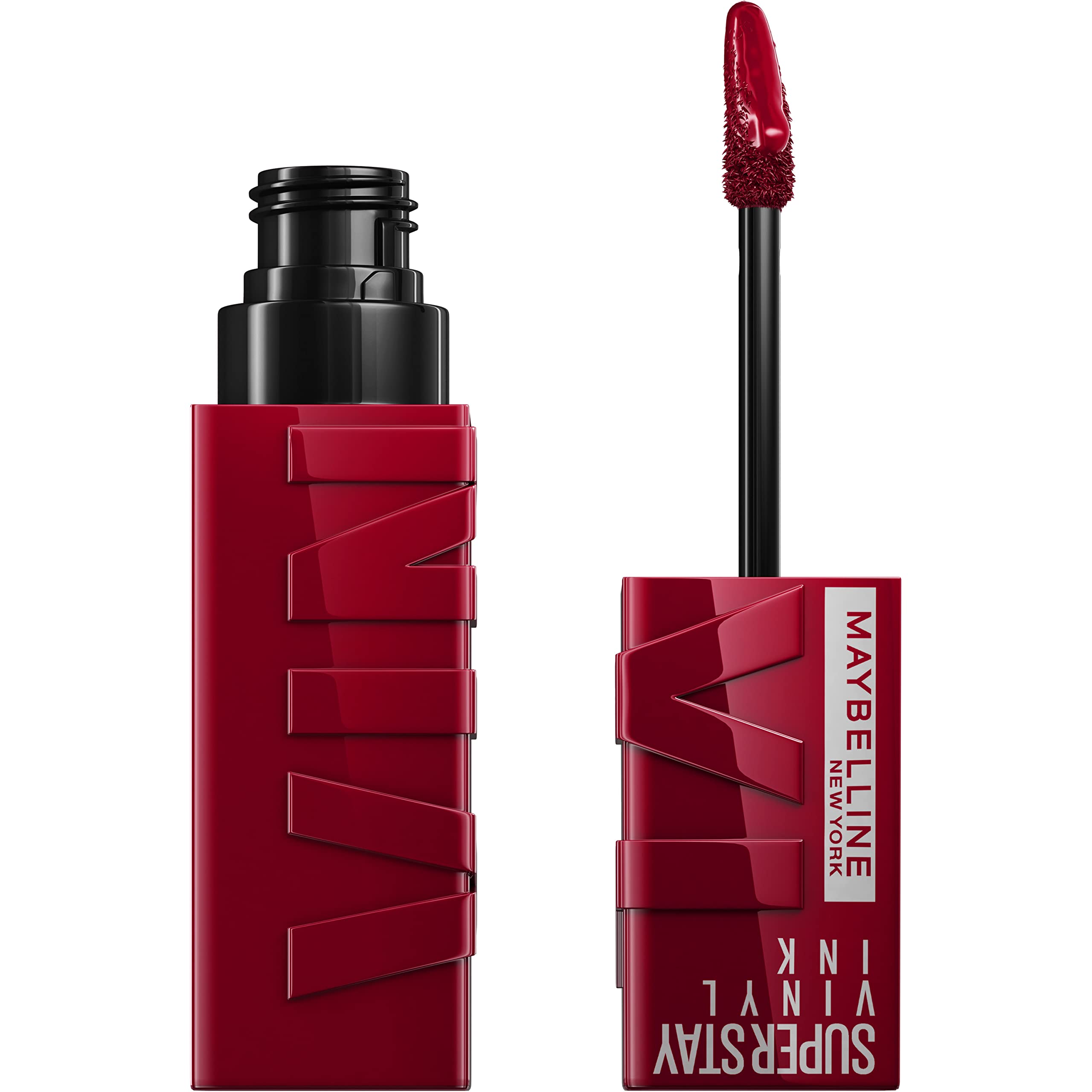Maybelline Vinyl Ink Royal bottle shows rich color with long-lasting shine