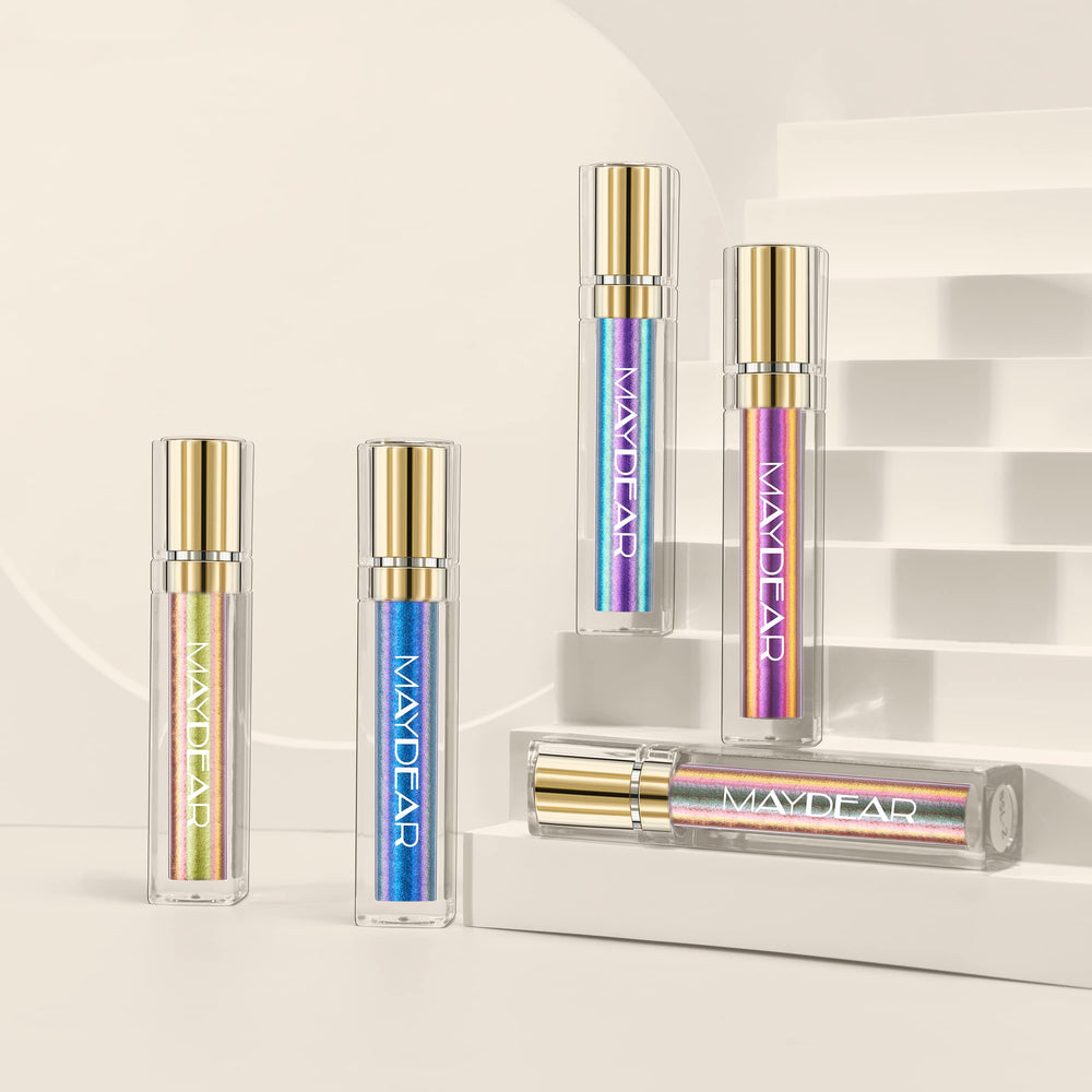 Maydear Chameleon lipstick on lips demonstrates full-coverage, long-lasting color.