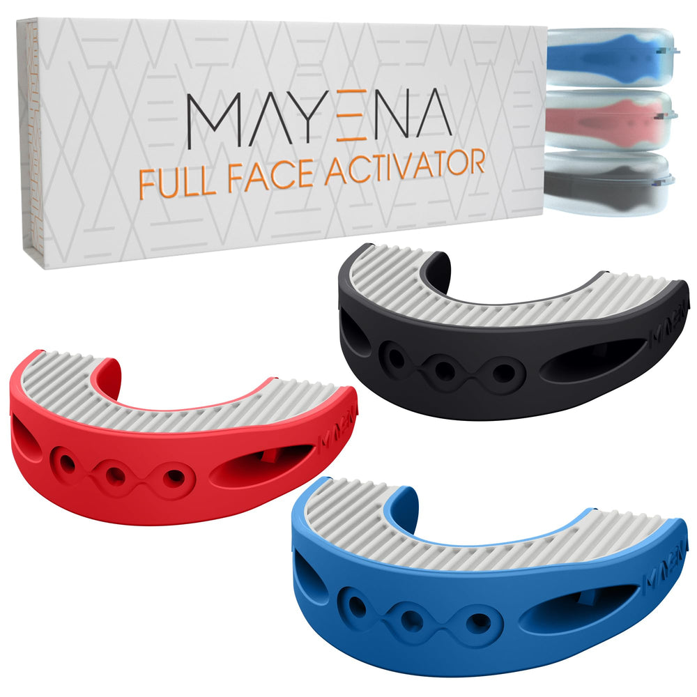 Mayena jaw exerciser arc-shape activates facial muscles during workouts.
