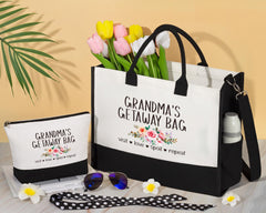 MAYICIVO canvas tote bag interior pocket highlights organization on the go.