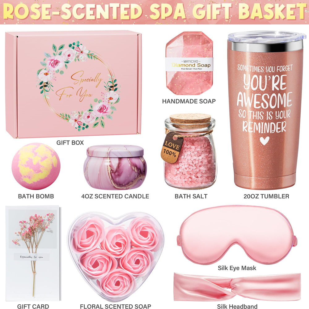 MAYICIVO rose-scented candle delivers lasting aroma for a relaxing spa at home