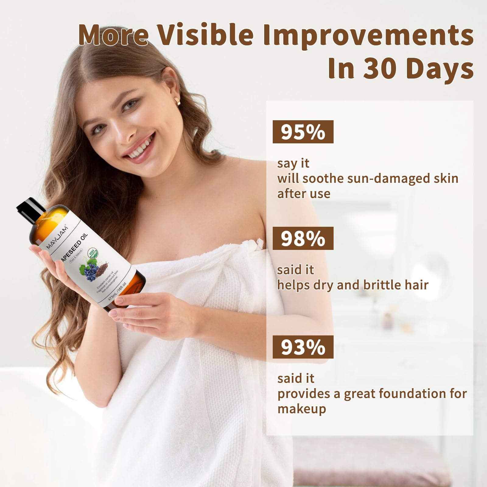 MAYJAM grapeseed oil in dispenser for scalp application