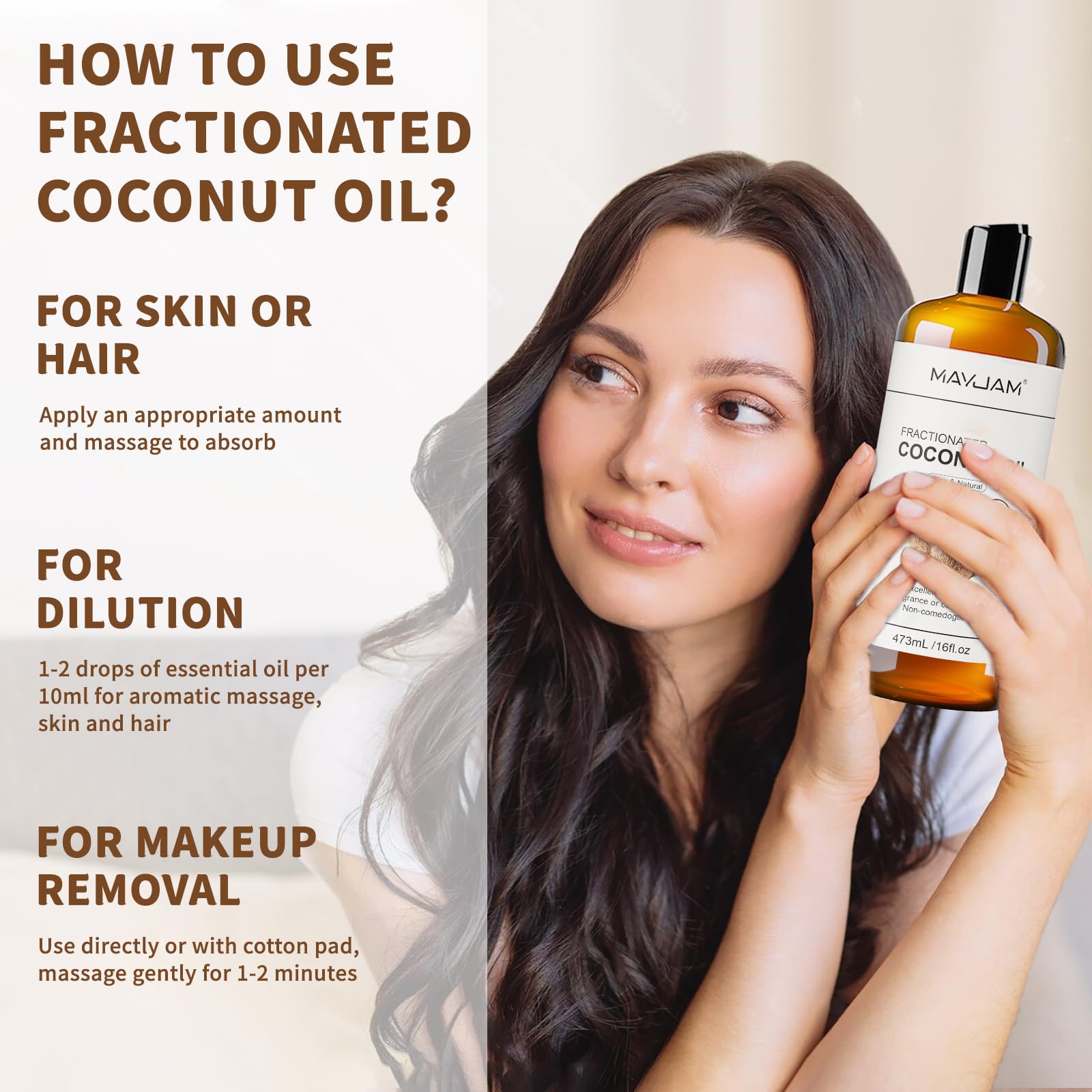 MAYJAM makeup remover and light moisturizer with fractionated coconut oil