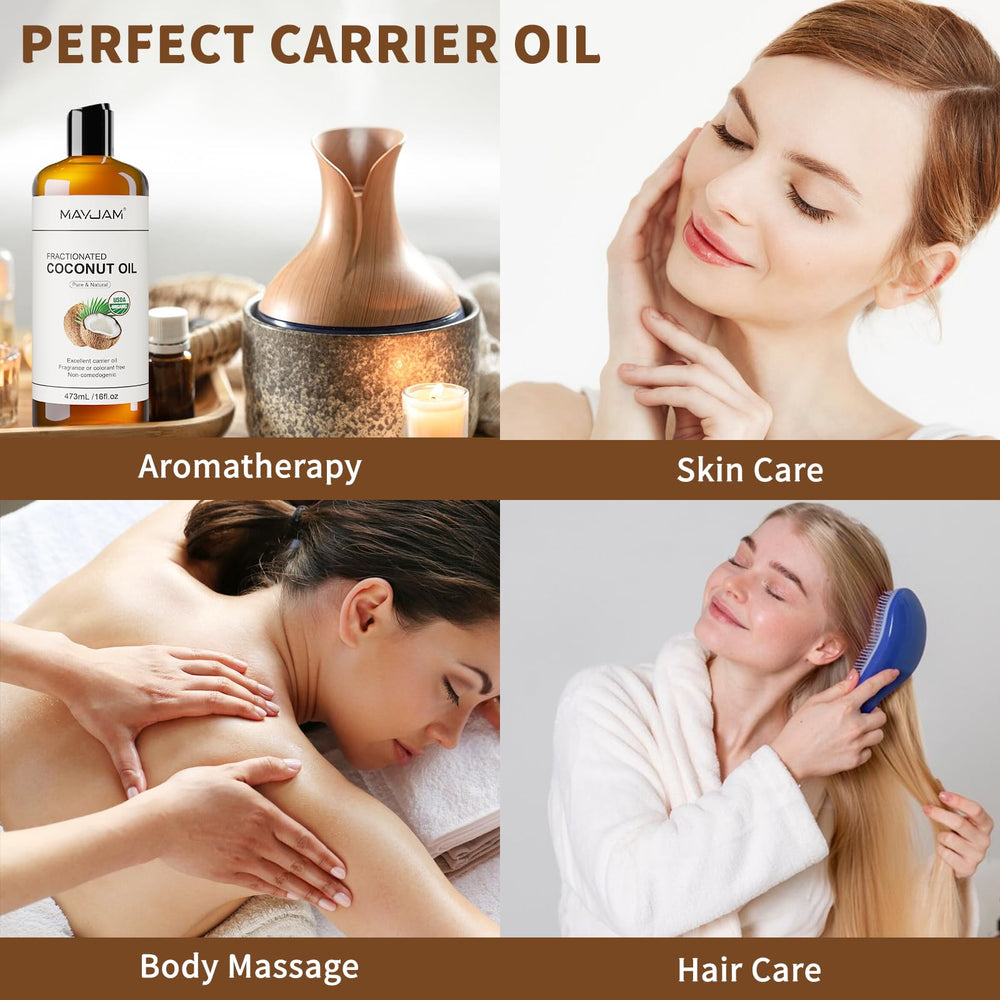 MAYJAM coconut oil for essential oil dilution and gentle skin absorption
