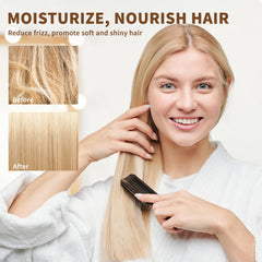 MAYJAM coconut oil hair care shows shine and reduced split ends