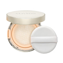MAYKOO Face Oil Blotting Cushion closeup shows instant shine control for a fresh matte look.