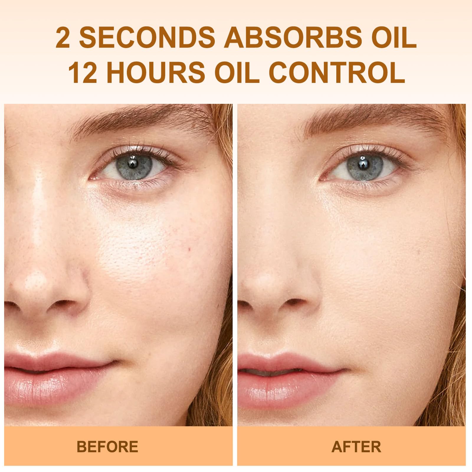 MAYKOO Face Oil Blotting Cushion packaging emphasizes portability and mess-free oil control.