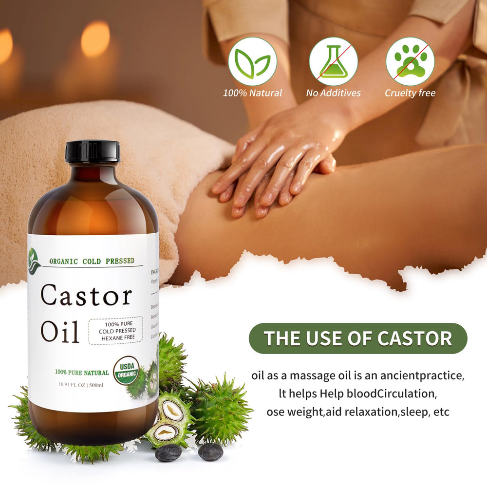 MAYLINK Castor Oil skin moisturizing shot illustrates gentle natural hydration