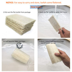 MAYMII·HOME loofah in use with soap for thorough cleansing