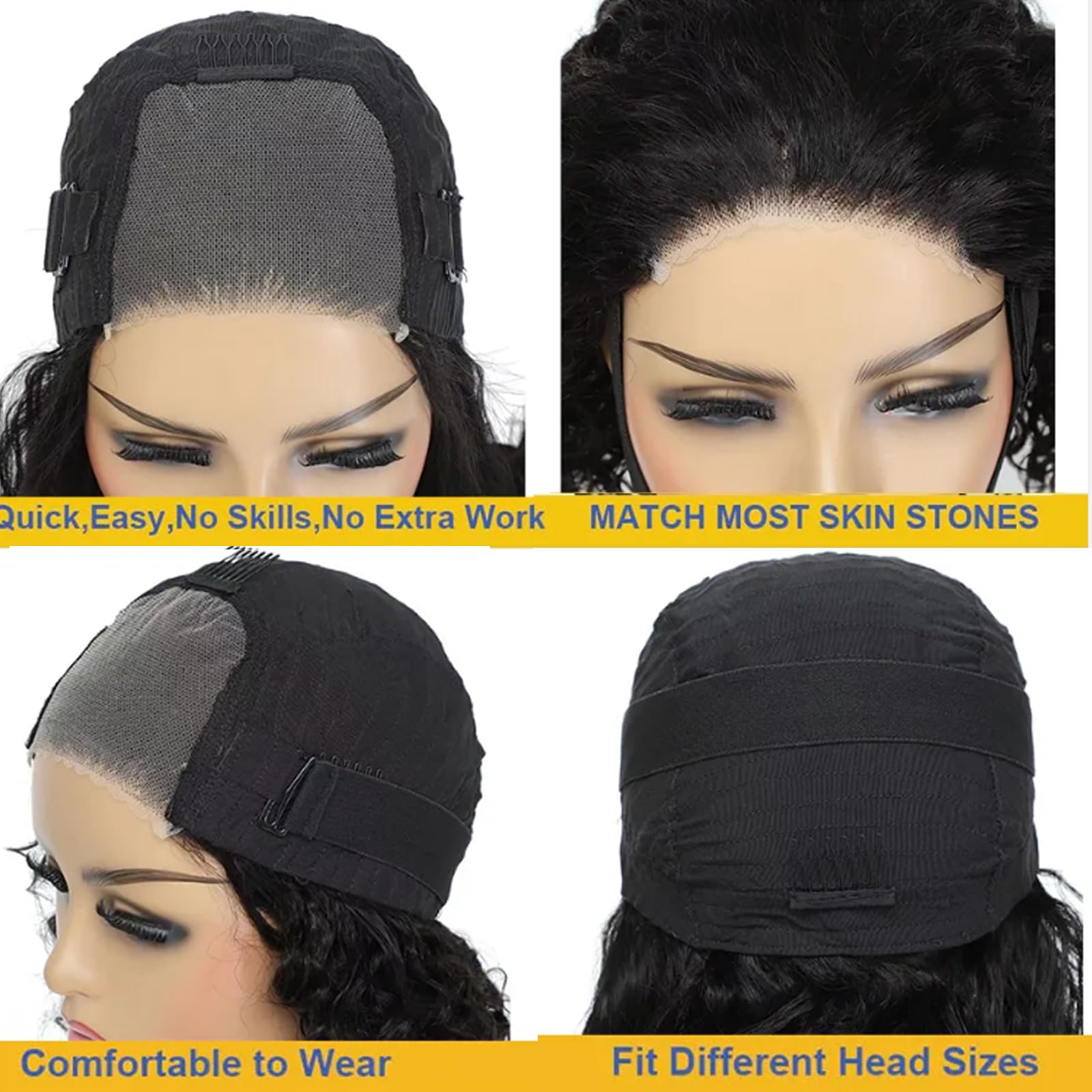 Maytune pre plucked hairline closeup confirms ready to wear convenience.