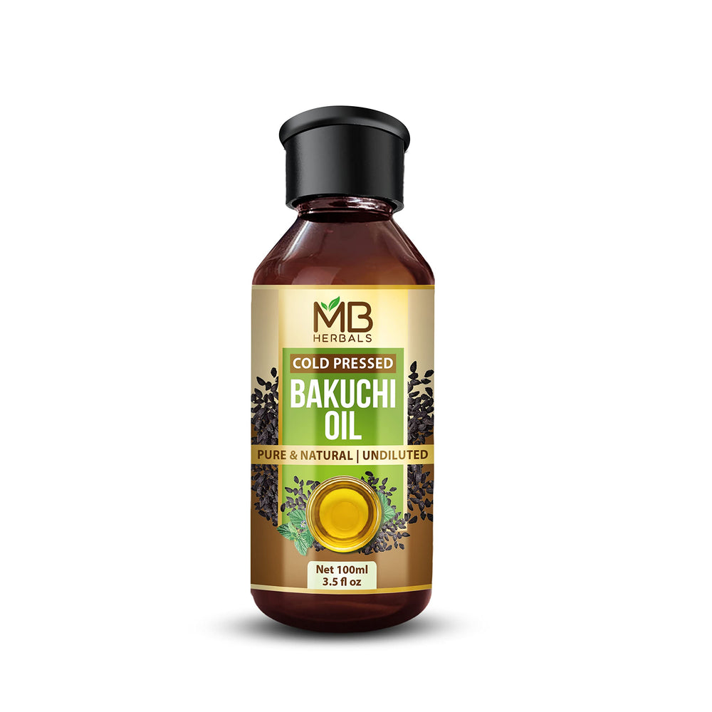 MB Herbals Bakuchi Oil dropper usage demonstrates easy external skin and hair care application