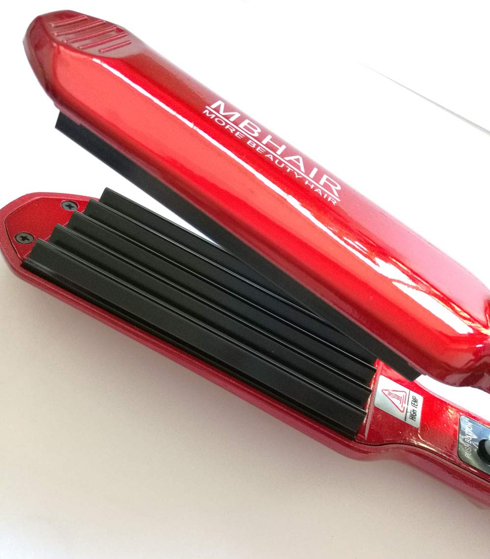 MBHAIR ceramic crimper iron red design adds style to vanity