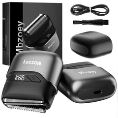 Mbzoey mini electric razor with foil head for smooth contour shaving
