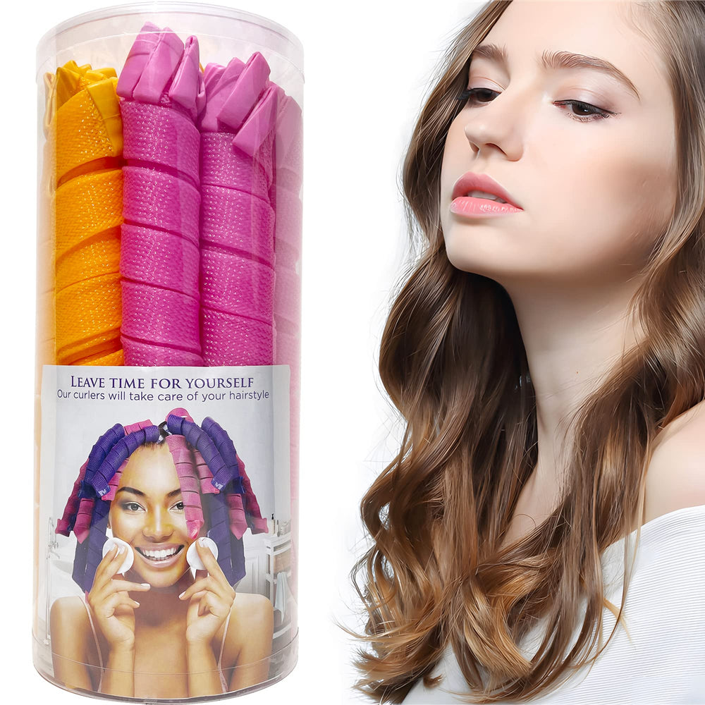 MC MAGIC CURLER long-hair results showing natural no-heat curls.