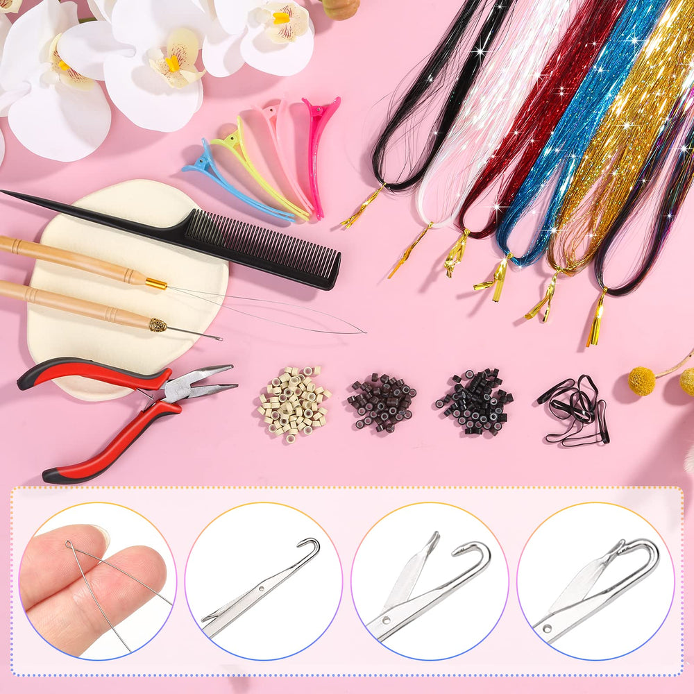 Mckanti black comb assists detangling with festive tinsel accents