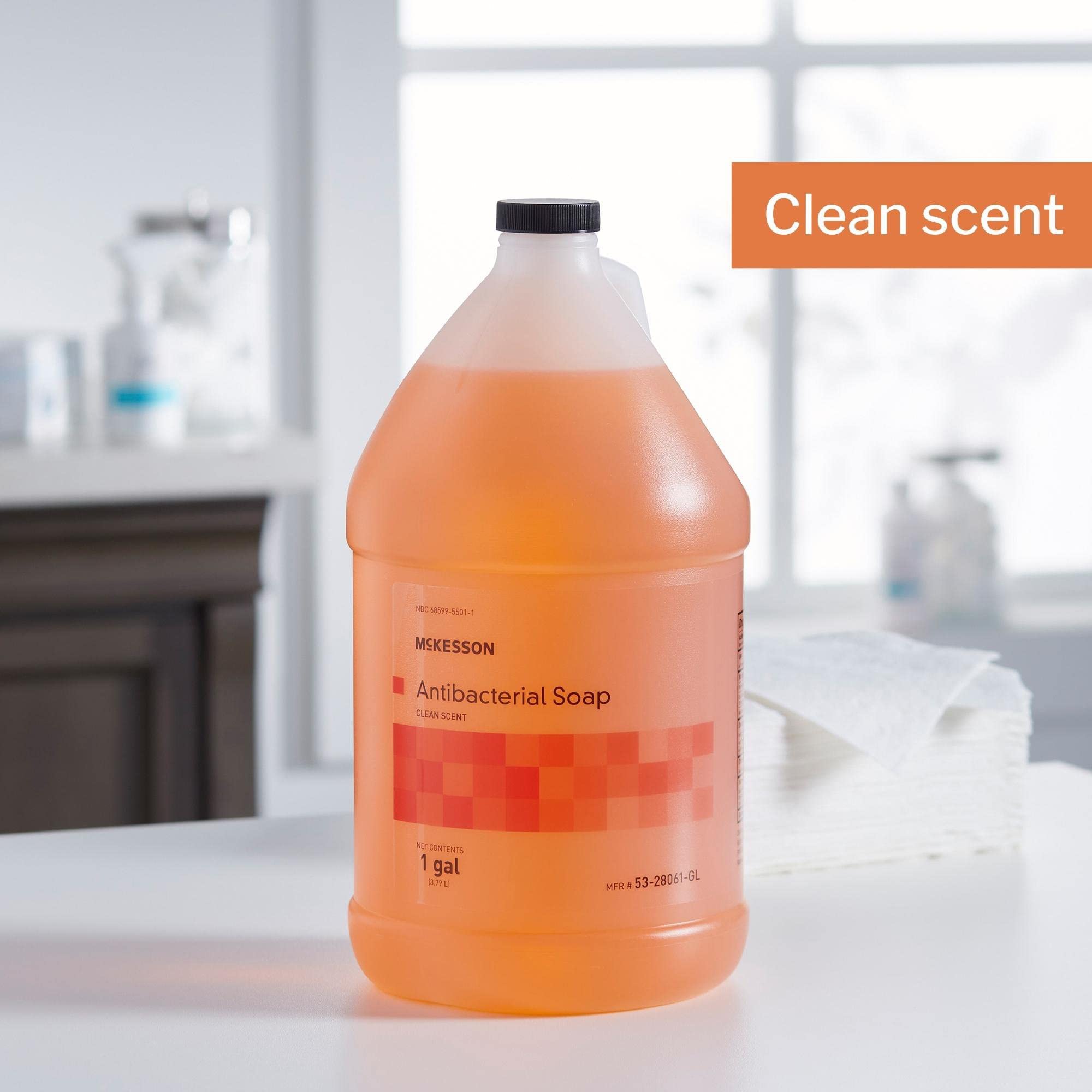 McKesson benzethonium chloride soap image highlights 0.13 percent formulation for skin hygiene