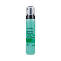 McKesson Rinse-Free Foam Cleanser bottle enables non-water cleansing for daily use