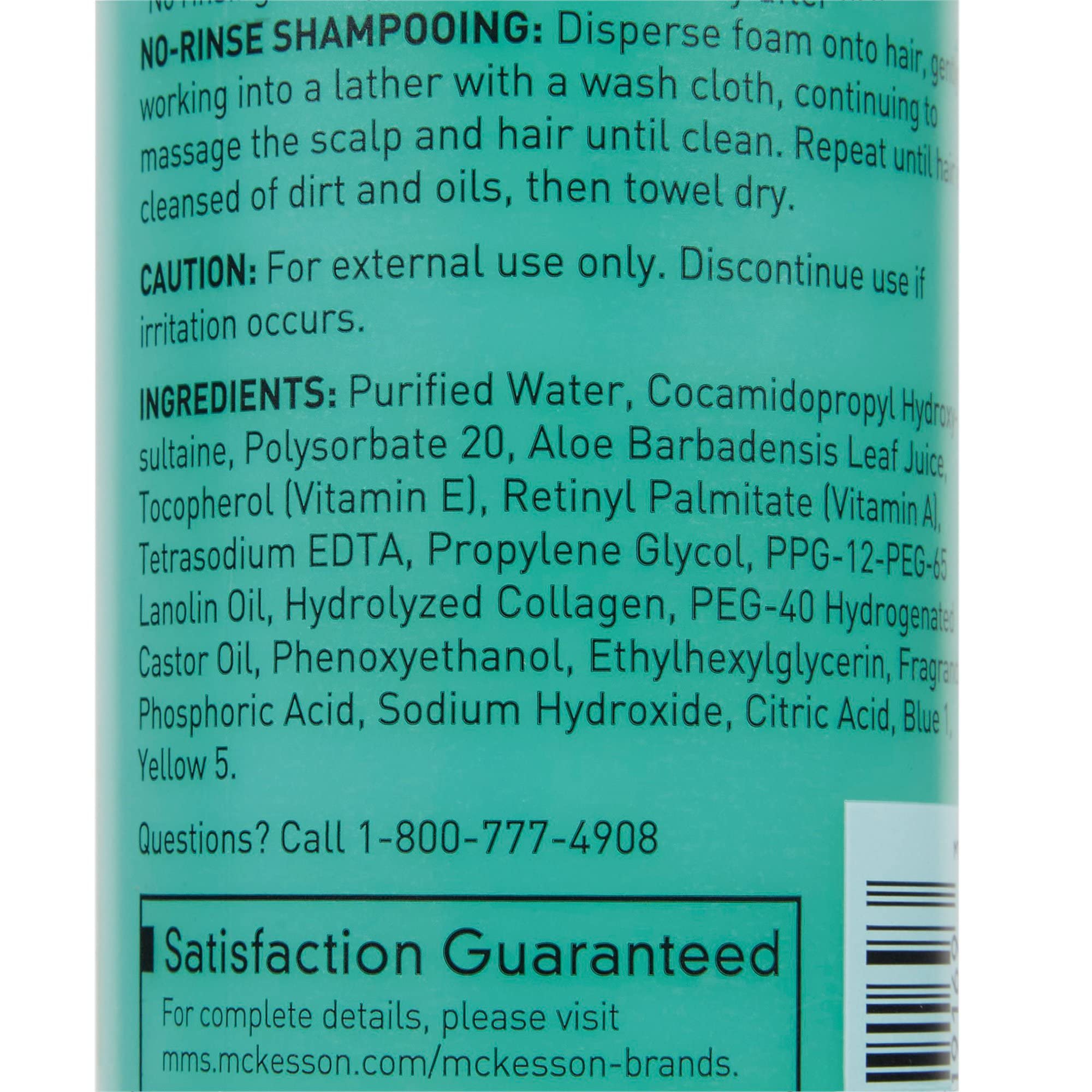 McKesson Rinse-Free Foam Cleanser cucumber-melon scent promotes refreshing cleansing