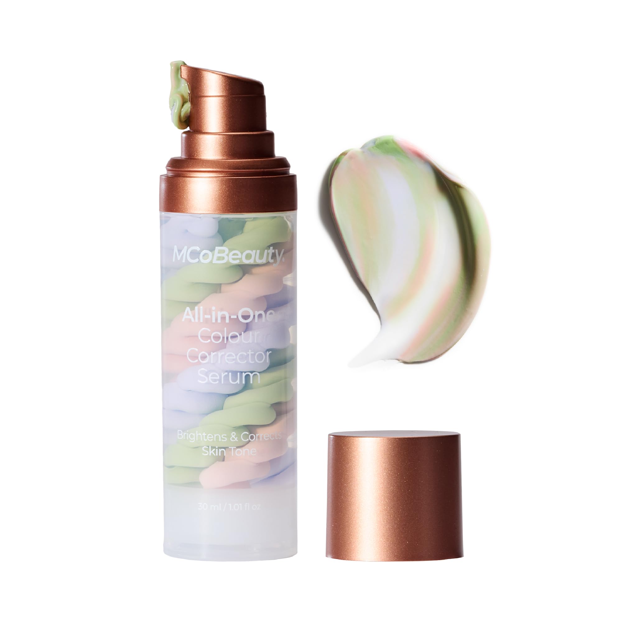 MCoBeauty all-in-one color correcting primer gel texture ready for makeup prep