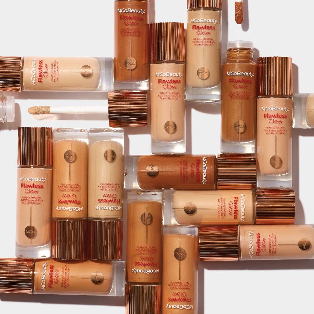 MCoBeauty Flawless Glow on hand—buildable dewy sheen for customized radiance
