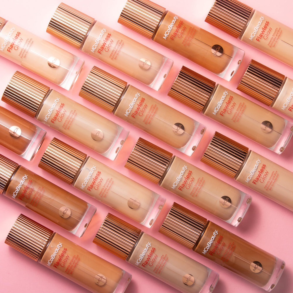 MCoBeauty Flawless Glow on cheeks provides dewy highlight