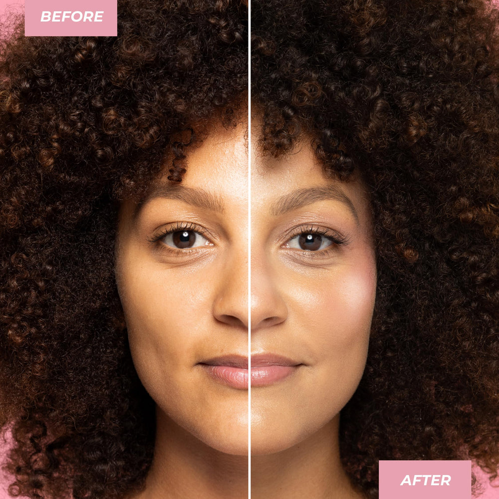 mcobeauty hydrate glow mist shimmer on skin adds radiant sparkle.