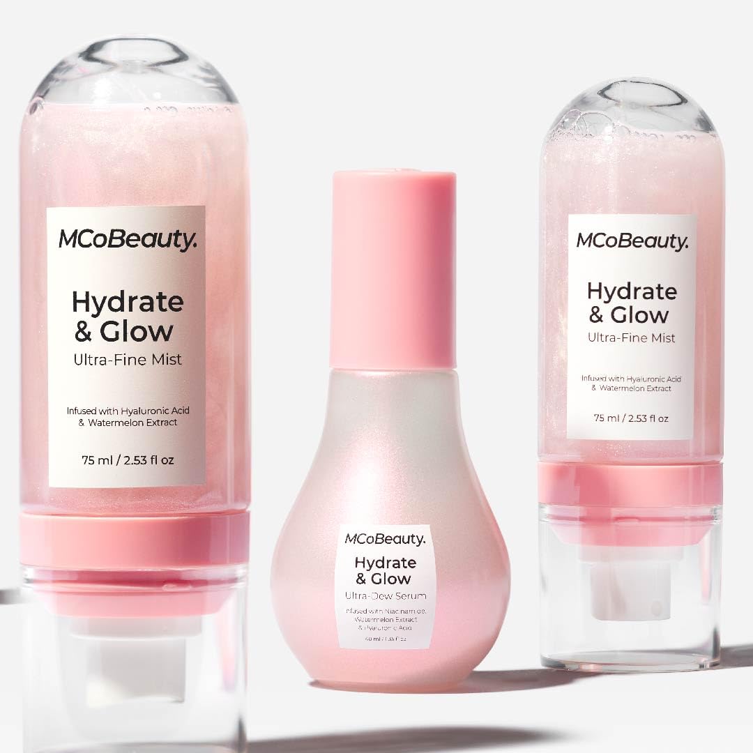 mcobeauty hydrate glow mist watermelon scent evokes refreshing fruity mood.