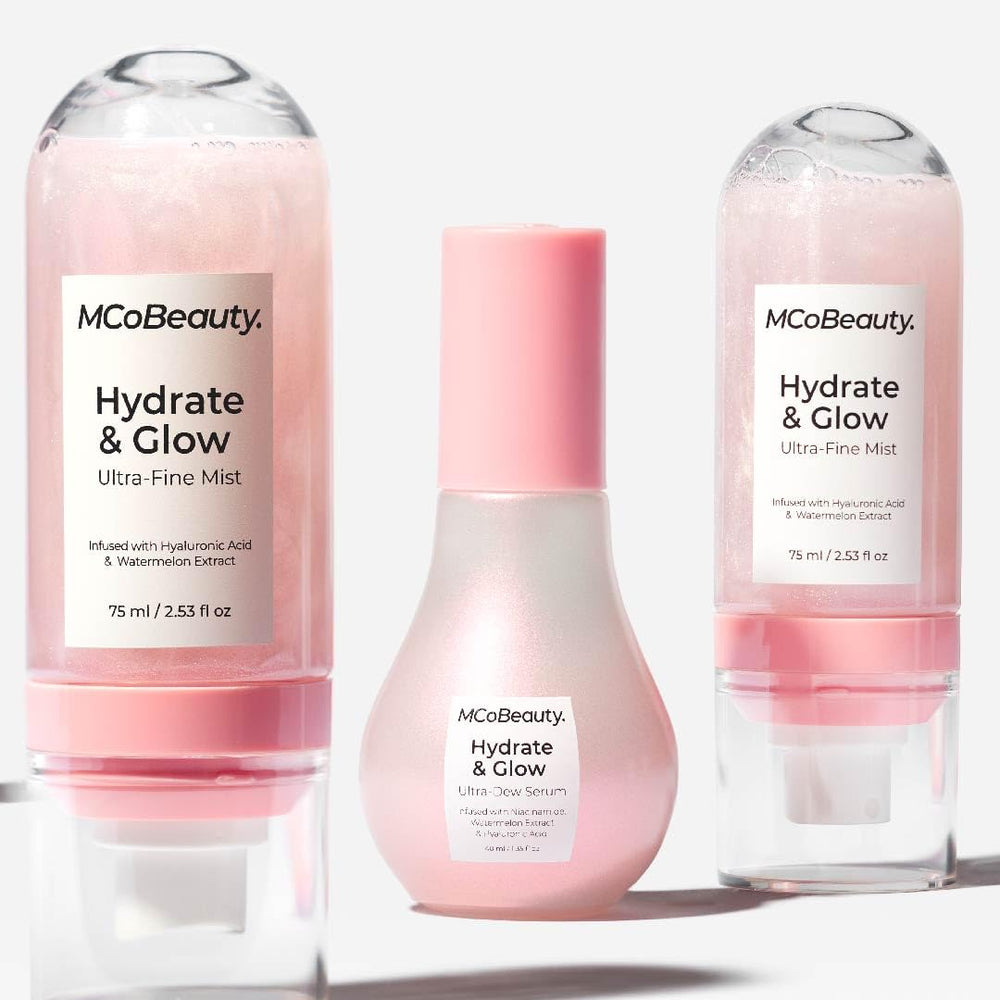 mcobeauty hydrate glow mist watermelon scent evokes refreshing fruity mood.