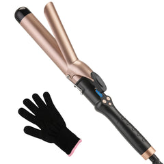 MCODON Curling Iron 1 1/4-inch barrel close-up for silky, long-lasting curls.