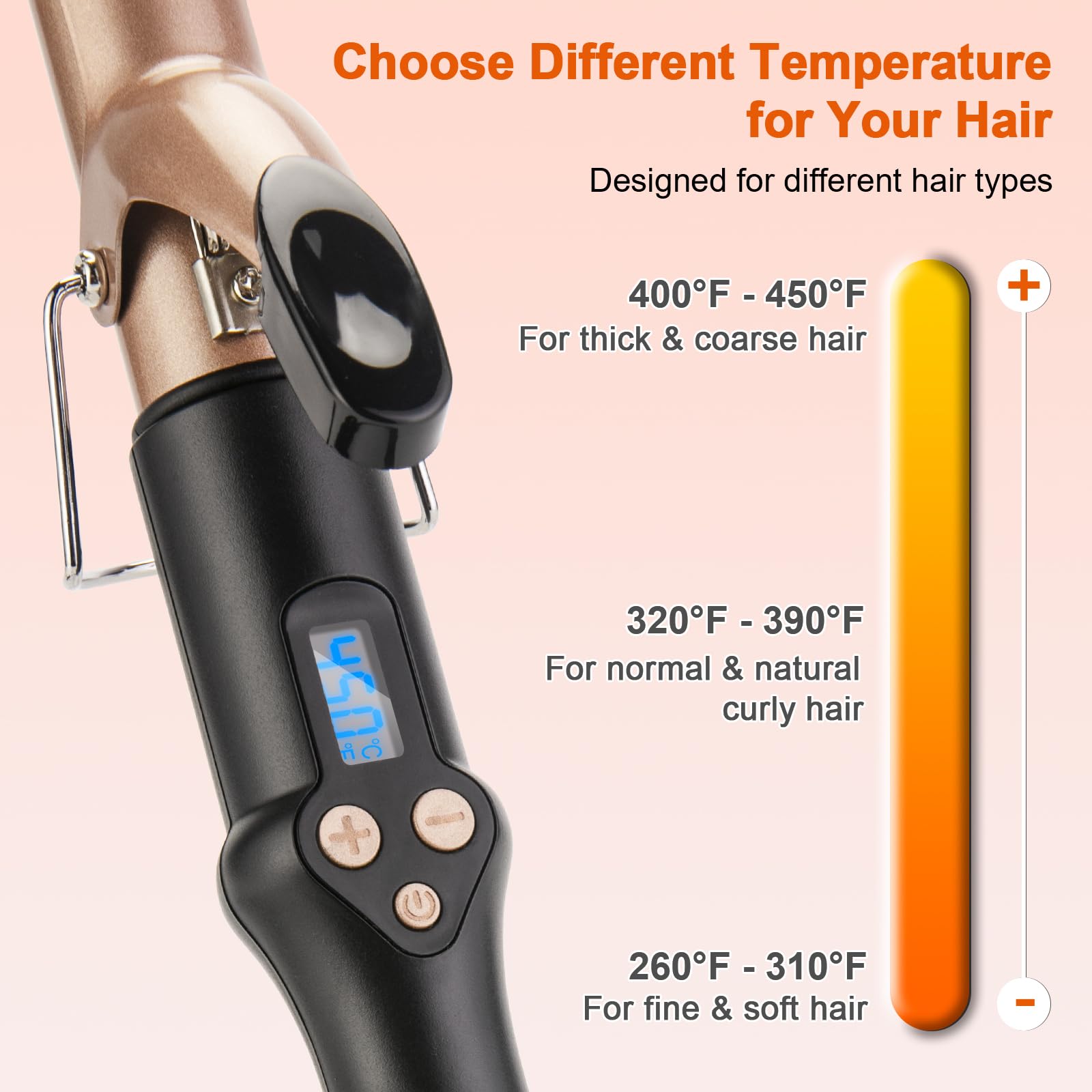MCODON curling iron includes a heat-resistant glove for safer styling.