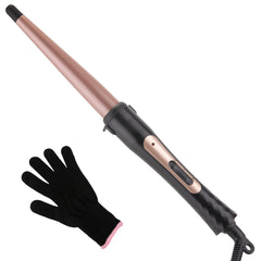 MCODON tapered curling wand barrel close-up highlighting smooth glide and even heat
