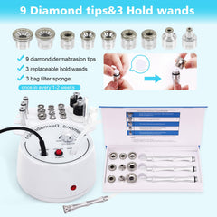 Mcwdoit diamond tips set enabling targeted exfoliation for different skin areas.