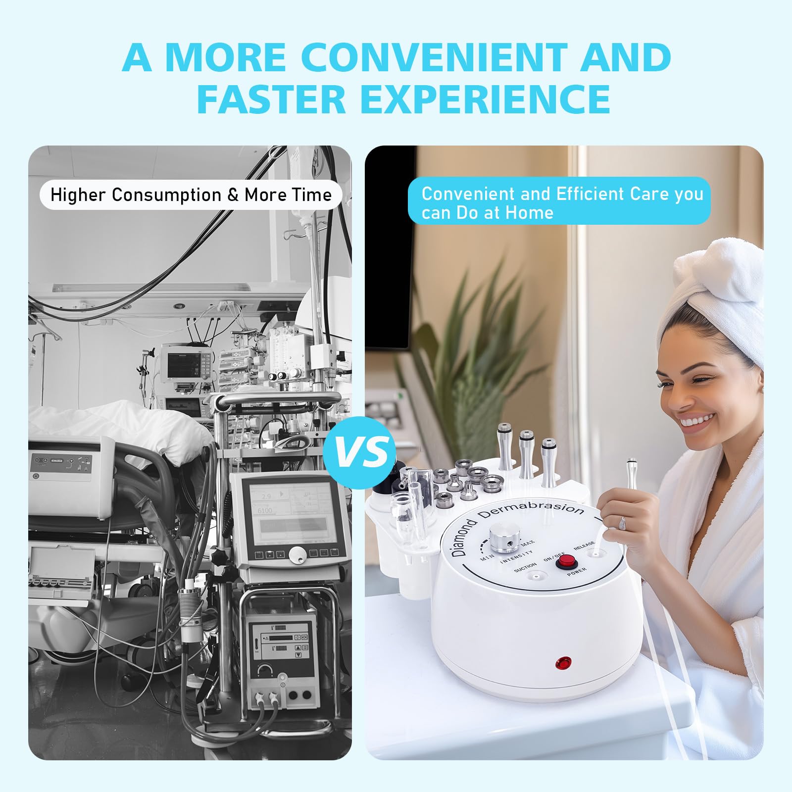 Mcwdoit spray bottle accessory provides gentle hydration for balanced skin during sessions.