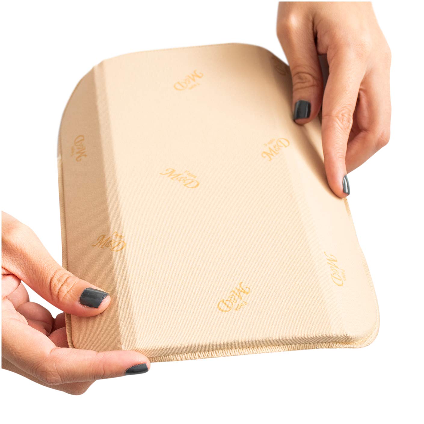 M&D discreet design fits under compression garments and outfits.