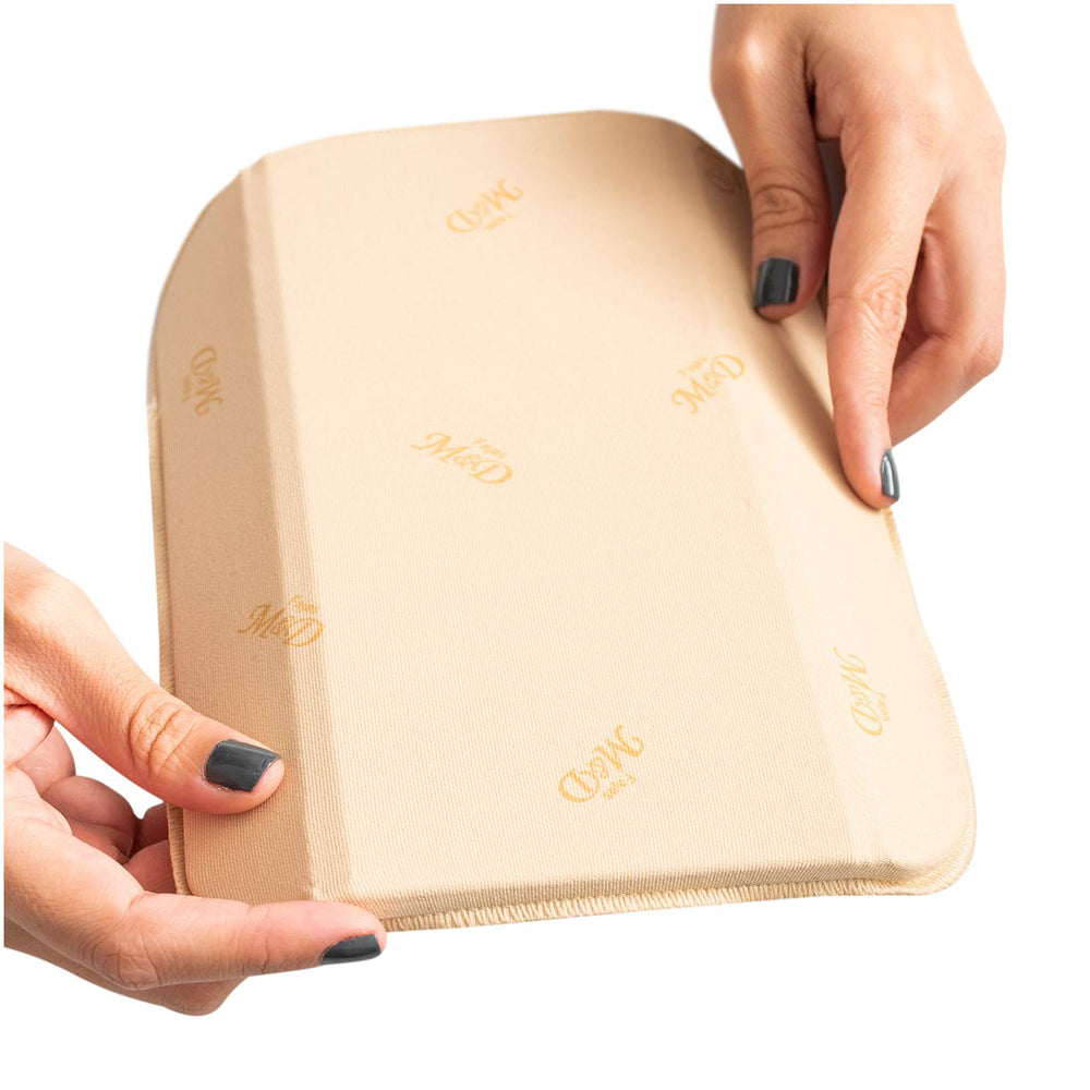 M&D discreet design fits under compression garments and outfits.