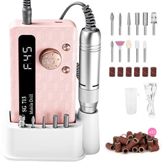 MDK electric nail drill at 45,000 RPM for fast acrylic prep.