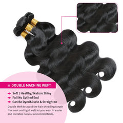 MDL 12A Body Wave Bundles natural color for seamless blending