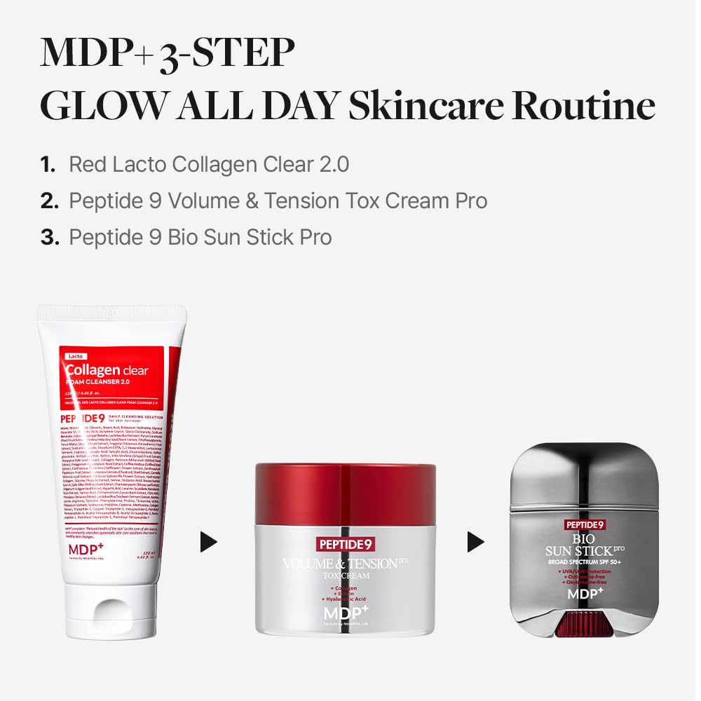 MDP+ Peptide 9 Bio Sunstick Pro includes Octinoxate-free and Oxybenzone-free ingredients.