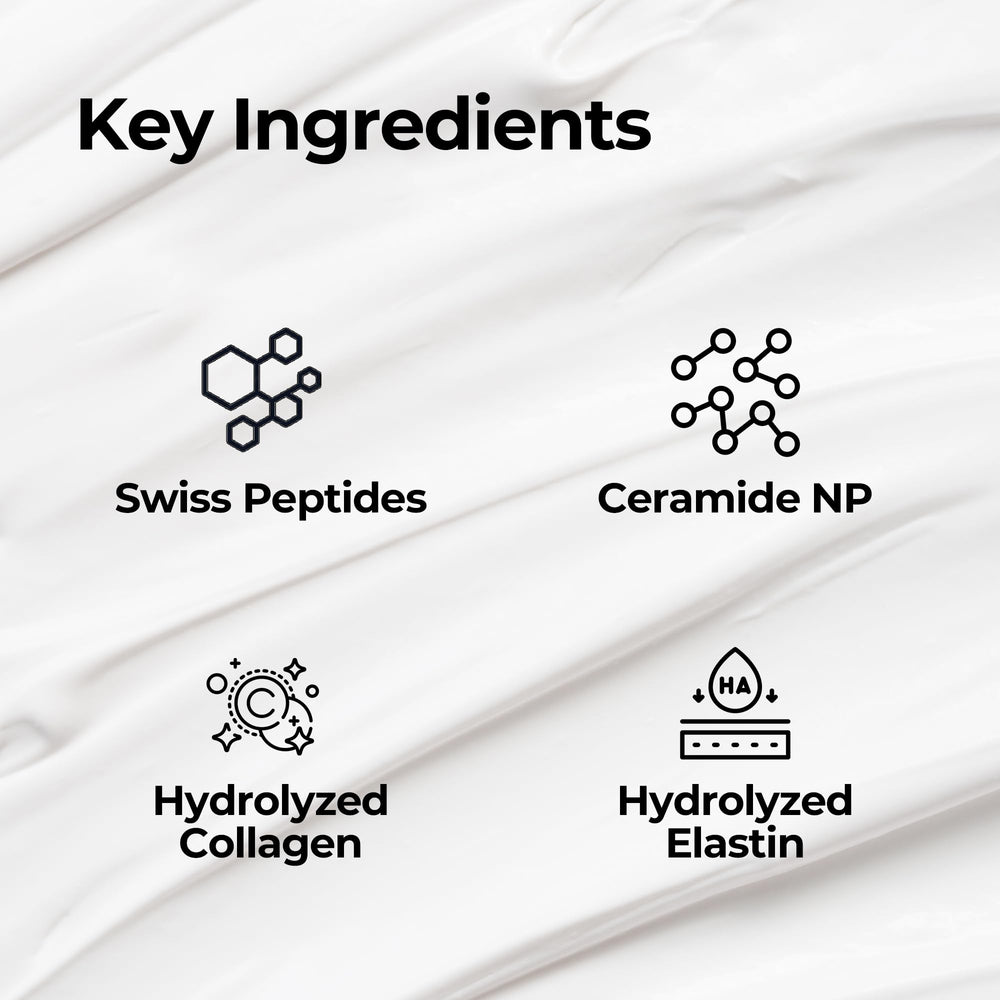MDP+ Neck Cream skin closeup showing improved texture and hydrated skin