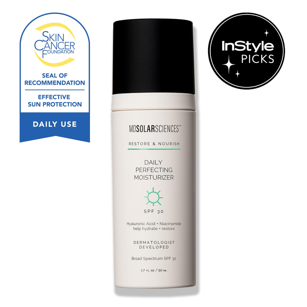 MDSolarSciences Daily Perfecting Moisturizer SPF 30 pump-top for easy application.