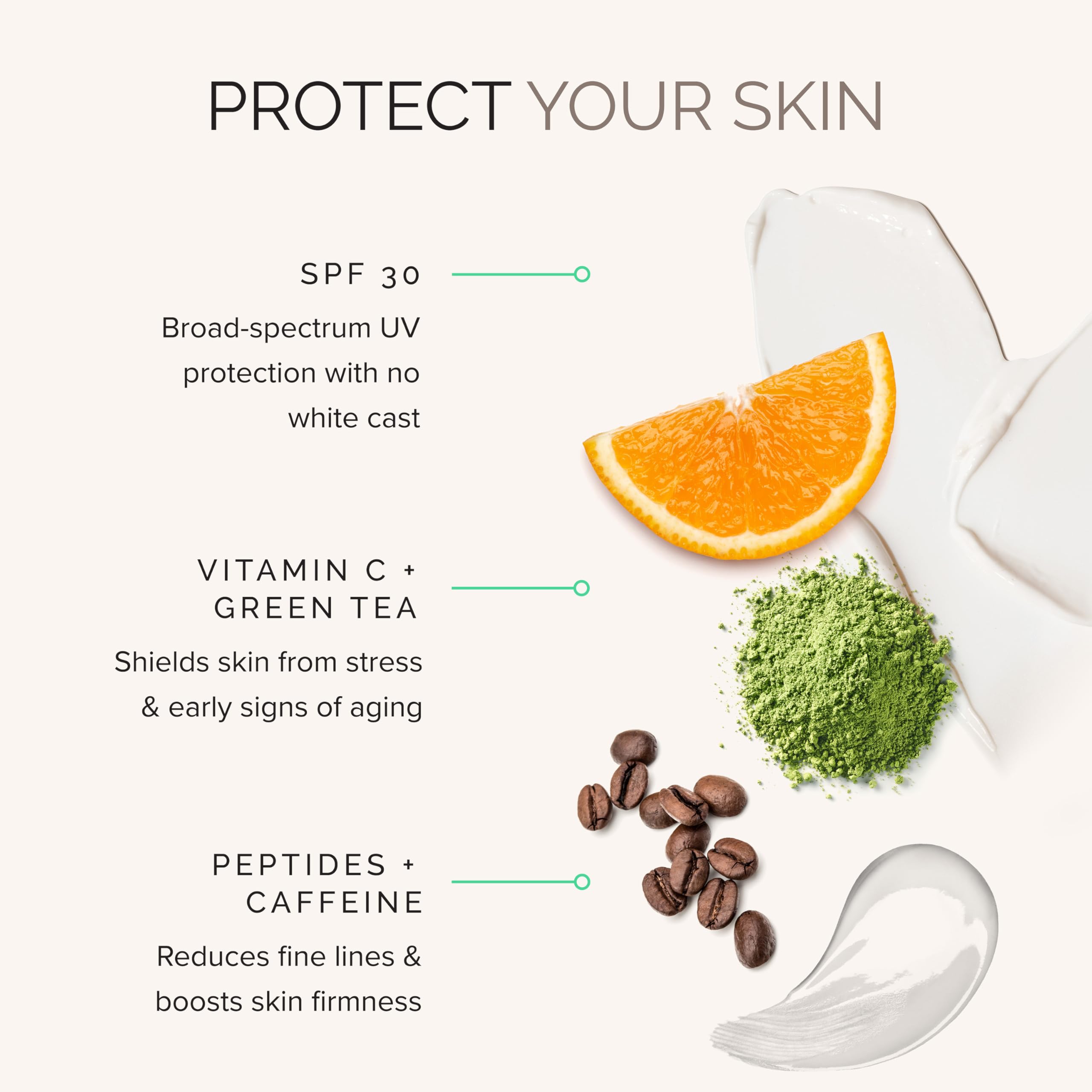 Close-up of texture on MDSolarSciences Daily Perfecting Moisturizer SPF 30 for smooth feel.