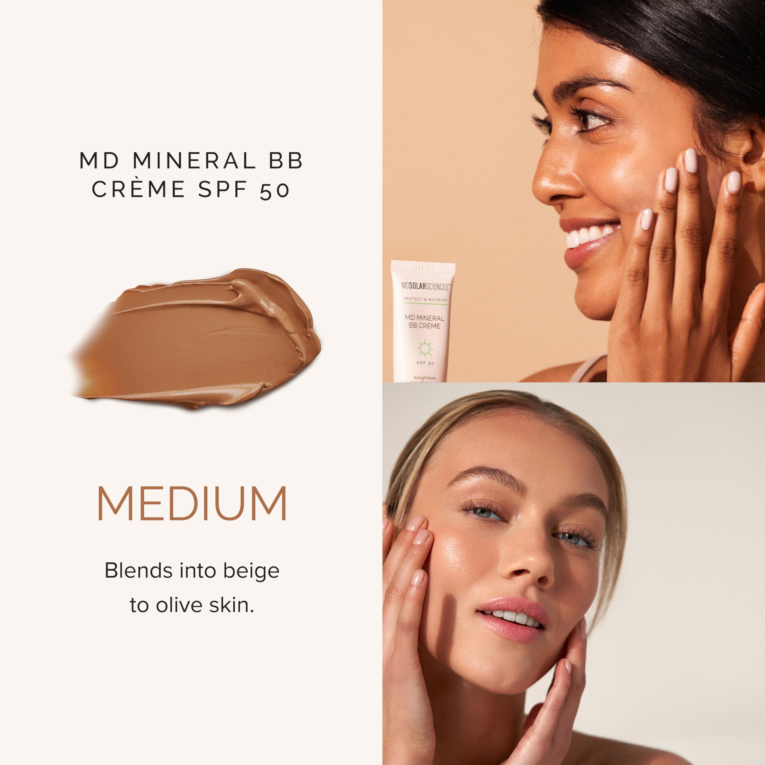 MDSolarSciences Mineral BB Creme ingredients highlight Vitamin C and Green Tea antioxidants.