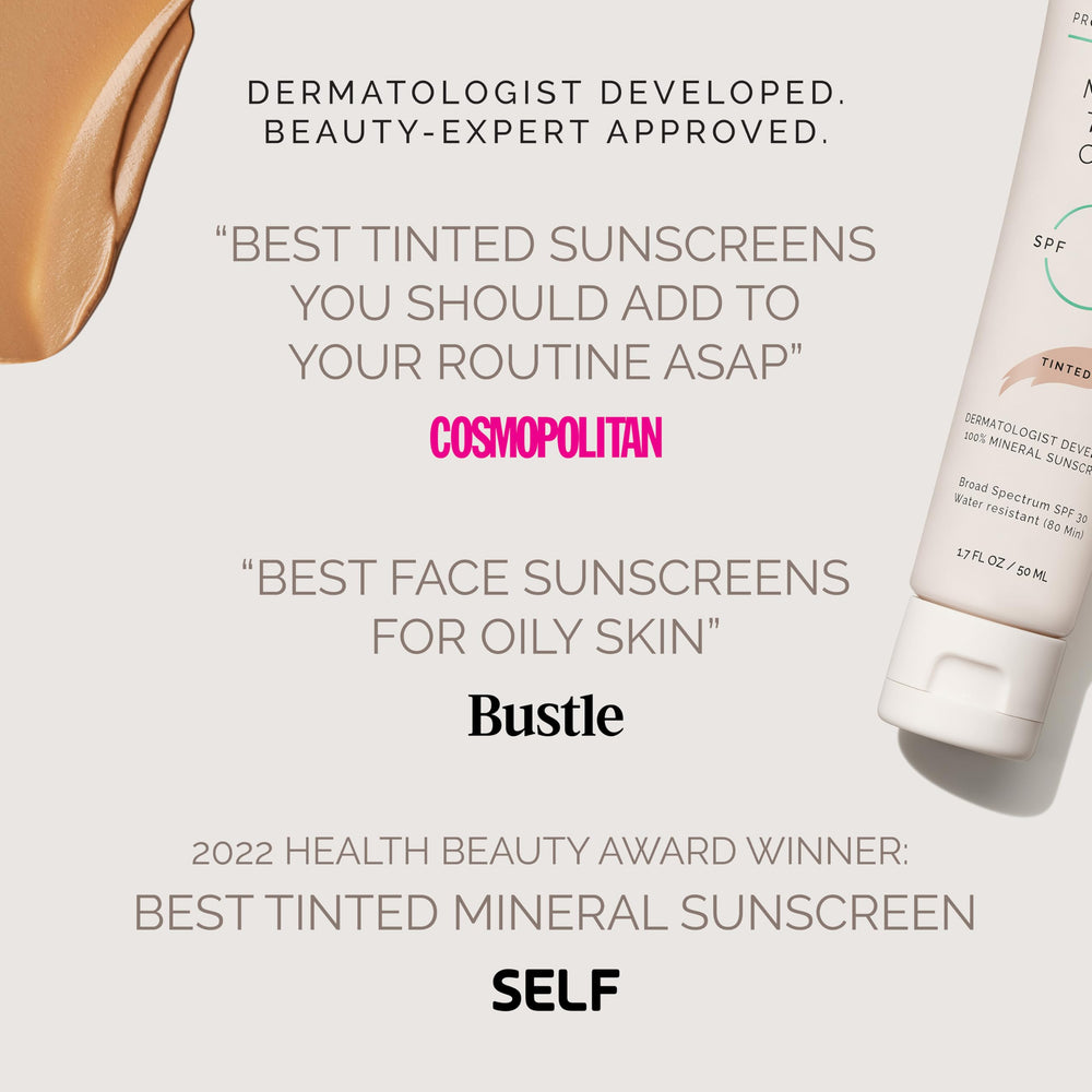 MDSolarSciences tinted creme sunscreen used as primer for makeup-ready skin.